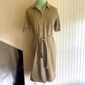 Banana Republic khaki short sleeve shirt dress